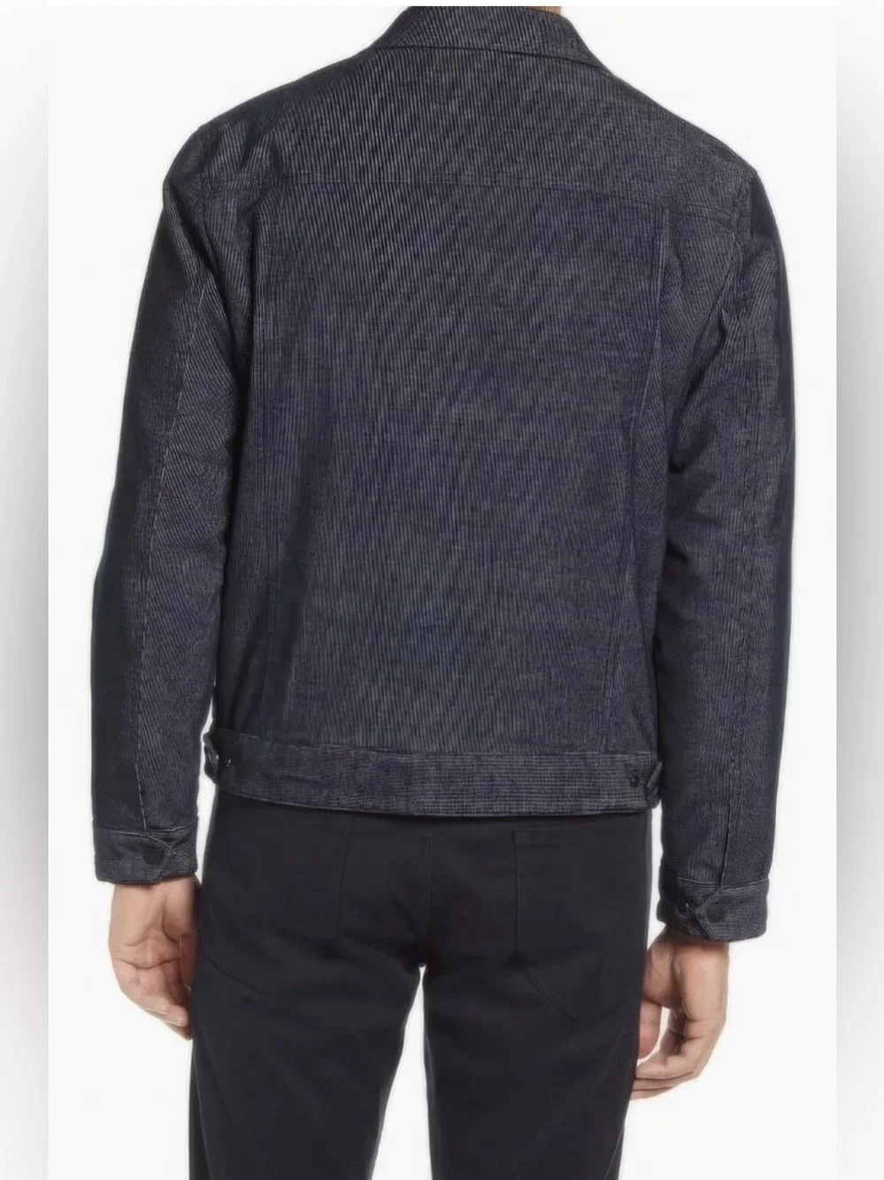 Robert Barakett Men's Dark Navy Corduroy Shirt Jacket